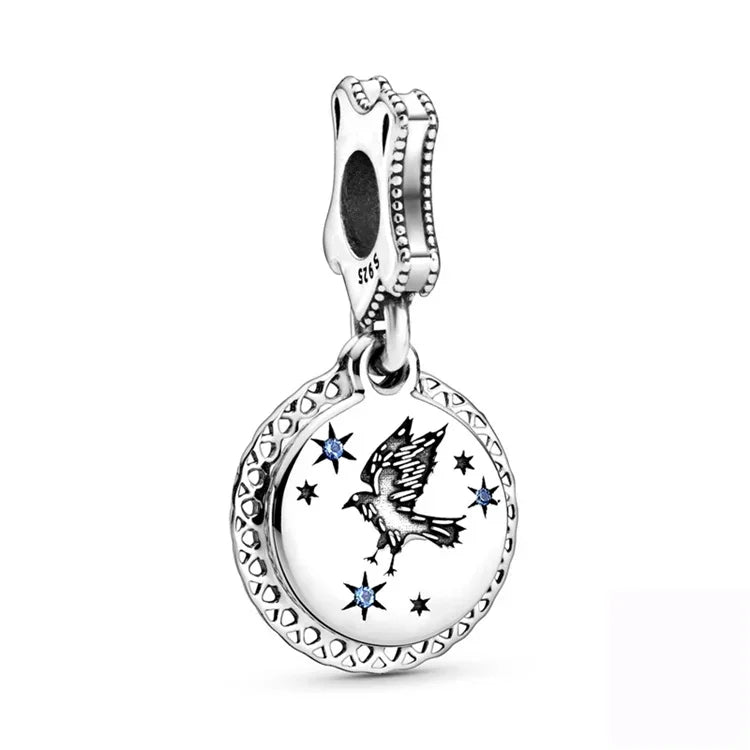 Contas de berloques MINISO 925 prata esterlina para pulseiras originais Harry Potter 925 de 3 mm pingente feminino joias faça você mesmo presentes