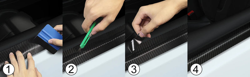 Fita adesiva 3D de fibra de carbono nano de 1-10 m para carro, protetor de espelho retrovisor, película protetora faça você mesmo, adesivo à prova d'água