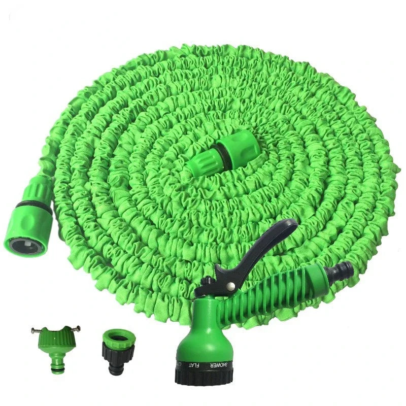 Mangueira expansível mágica de 7,5 m e 15 m, para irrigação de jardim doméstico, pulverizador de água multifuncional para limpeza de jardinagem