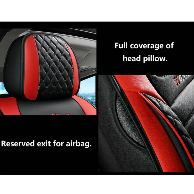 Capa elegante universal para assento de carro em couro sintético da Tand: fácil de limpar, design confortável, compatível com os principais modelos