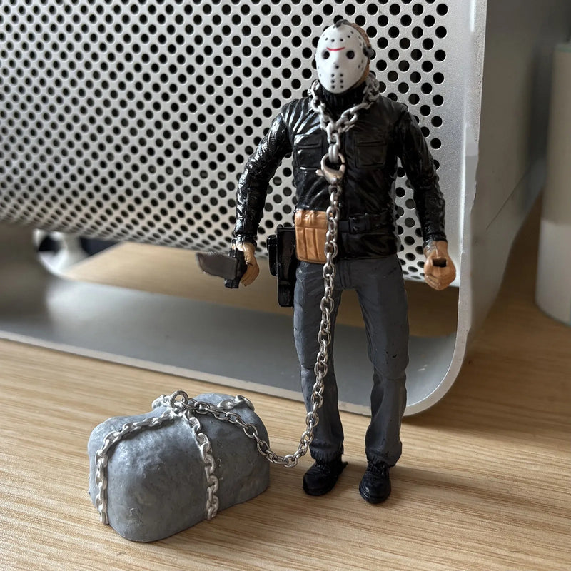 Modelo de personagem preto simulado em resina desenho animado mini decoração de mesa para escritório em casa presente para fãs
