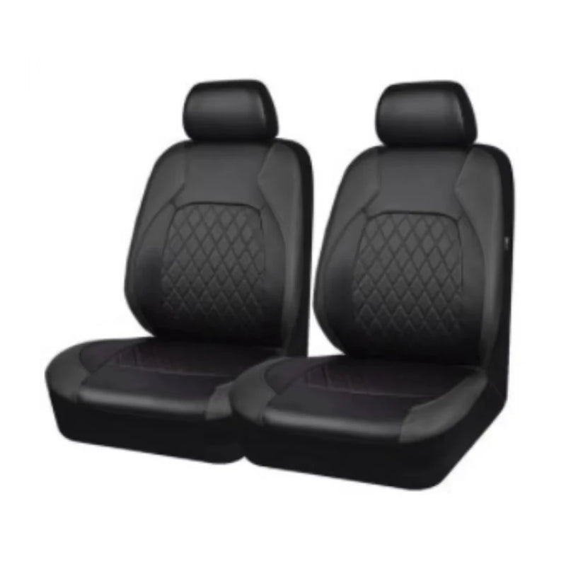 Capas de assento de carro de couro sintético com ajuste universal para a maioria dos carros, compatível com airbag.