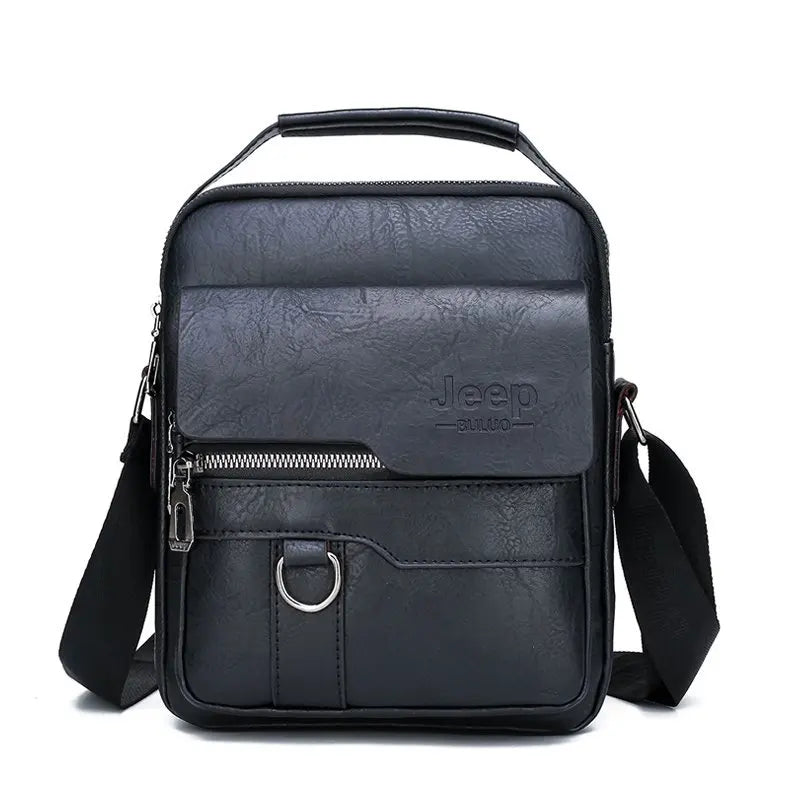 JEEP BULUO - Bolsas de mensageiro crossbody Bolsa de ombro casual de negócios Nova de couro de alta qualidade para homens Moda casual de negócios