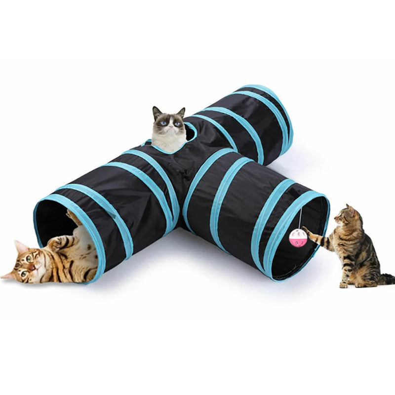 Túnel para gatos dobrável