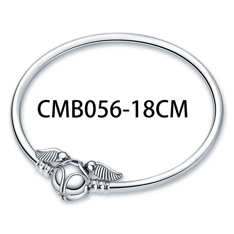Contas de berloques MINISO 925 prata esterlina para pulseiras originais Harry Potter 925 de 3 mm pingente feminino joias faça você mesmo presentes