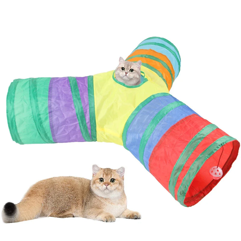 Túnel para gatos dobrável