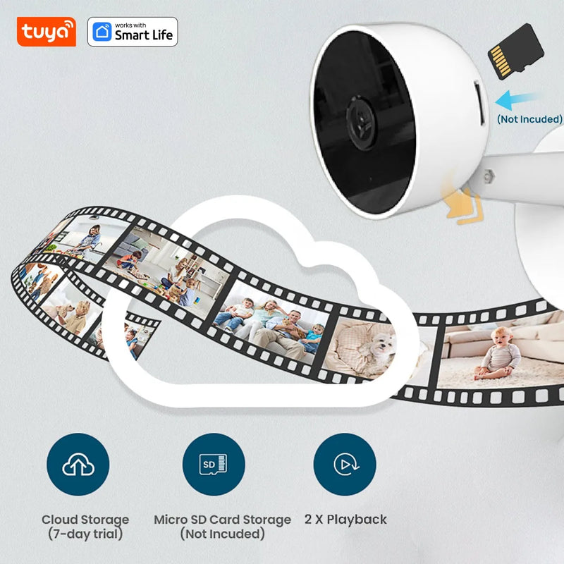 Câmera de segurança residencial interna Tuya Smart 3MP HD