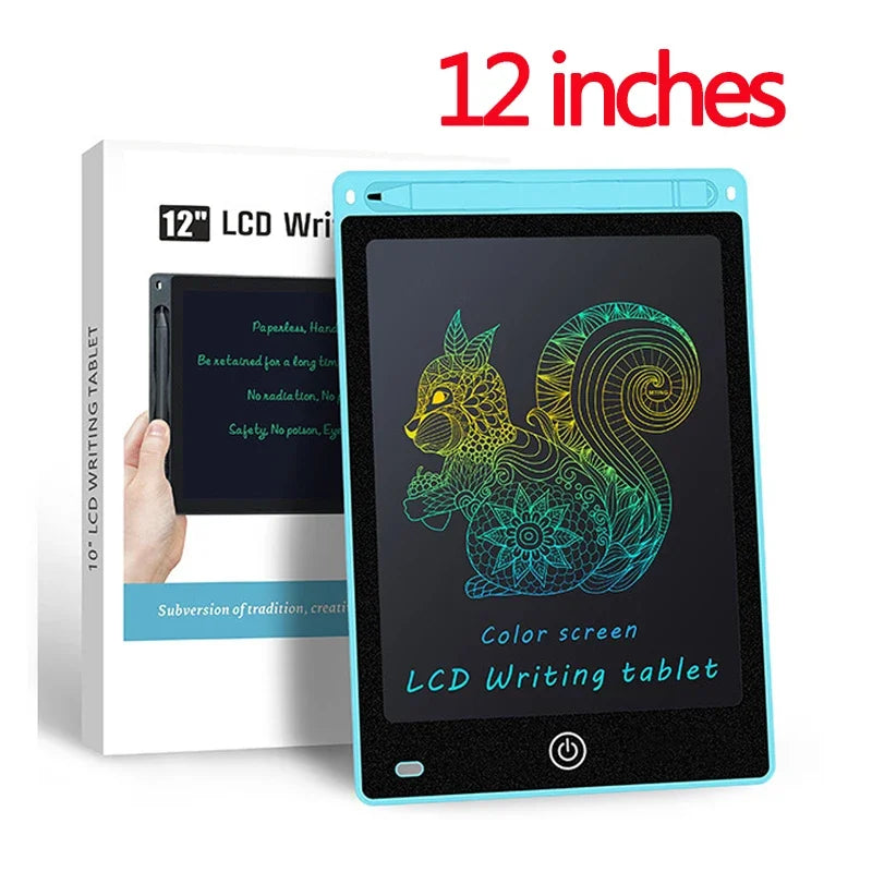 Tablet LCD colorido de 10/12 polegadas para desenho e escrita, prancheta para crianças