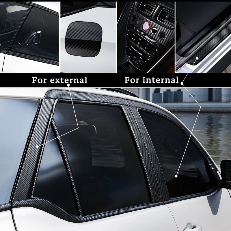 Fita adesiva 3D de fibra de carbono nano de 1-10 m para carro, protetor de espelho retrovisor, película protetora faça você mesmo, adesivo à prova d'água