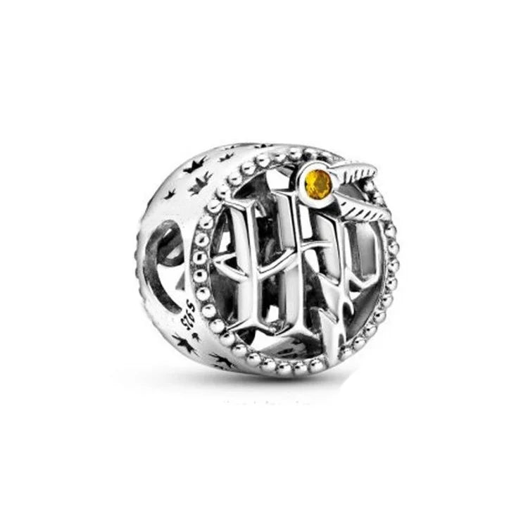 Contas de berloques MINISO 925 prata esterlina para pulseiras originais Harry Potter 925 de 3 mm pingente feminino joias faça você mesmo presentes