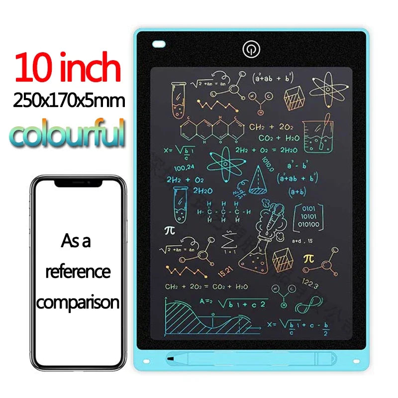 Tablet LCD colorido de 10/12 polegadas para desenho e escrita, prancheta para crianças
