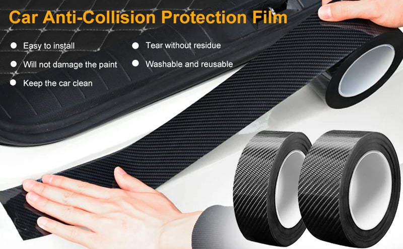 Fita adesiva 3D de fibra de carbono nano de 1-10 m para carro, protetor de espelho retrovisor, película protetora faça você mesmo, adesivo à prova d'água
