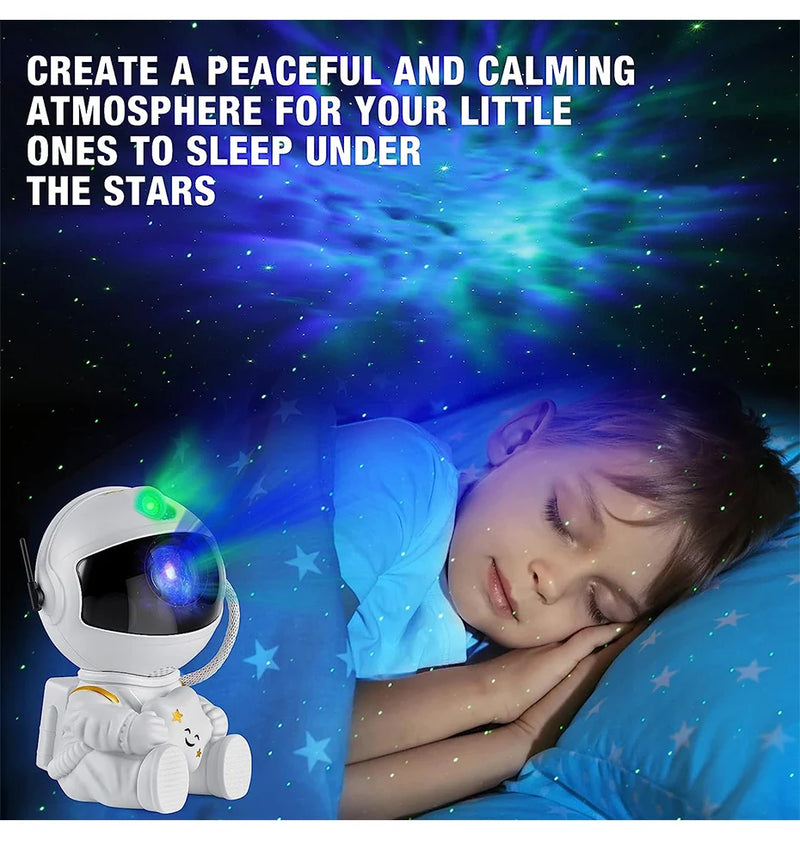 Projetor de luz de astronauta Galaxy Star, projetor de céu estrelado, lâmpada decorativa para quarto, nebulosa, luz noturna LED, presente para crianças e adultos