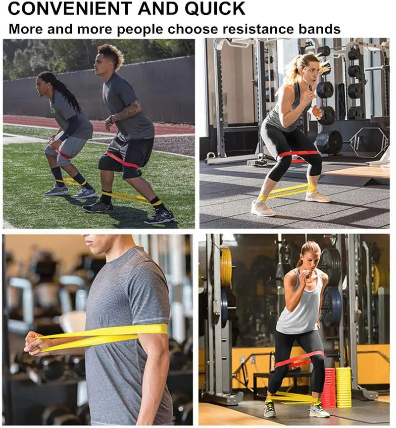 Diferentes faixas de resistência, faixa de ioga, exercícios de fitness, treinamento, faixa de tensão do quadril, agachamento de perna, dança, faixa elástica de estiramento