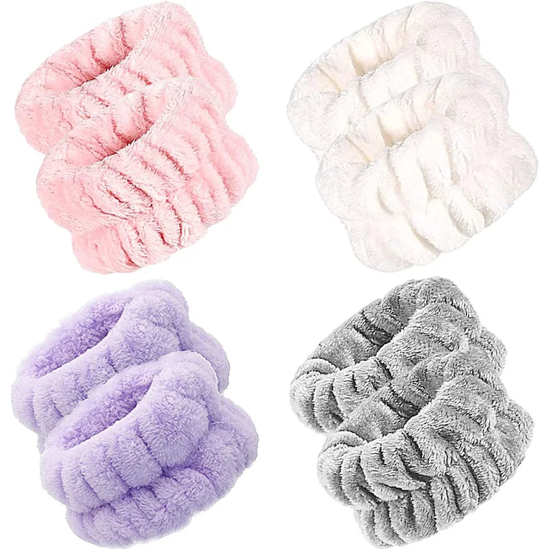 Pulseira de microfibra para lavar o rosto, faixa absorvente para suor e para mulheres, faixa de cabeça