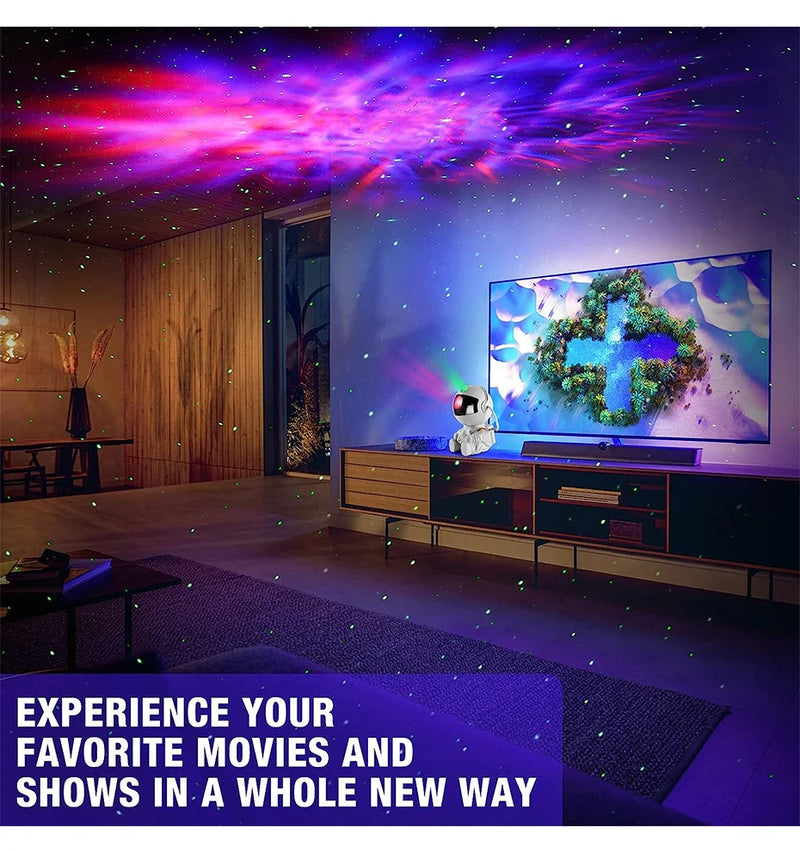 Projetor de luz de astronauta Galaxy Star, projetor de céu estrelado, lâmpada decorativa para quarto, nebulosa, luz noturna LED, presente para crianças e adultos