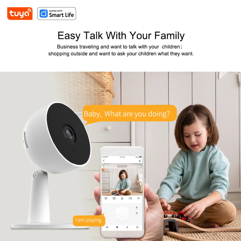 Câmera de segurança residencial interna Tuya Smart 3MP HD