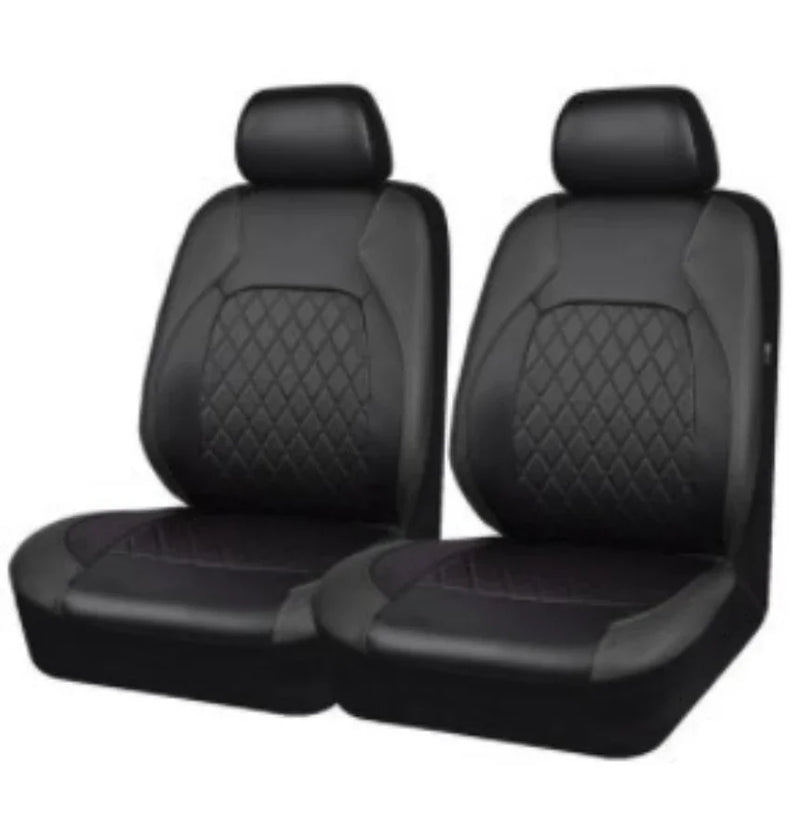 Capas de assento de carro de couro sintético com ajuste universal para a maioria dos carros, compatível com airbag.