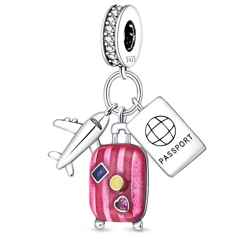 Contas de berloques MINISO 925 prata esterlina para pulseiras originais Harry Potter 925 de 3 mm pingente feminino joias faça você mesmo presentes