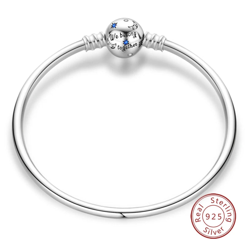 Novidades em prata esterlina 925, corrente de cobra, pulseiras com fecho de zircônia em formato de coração, berloques para panela, joias da moda, faça você mesmo, fabricação de presentes