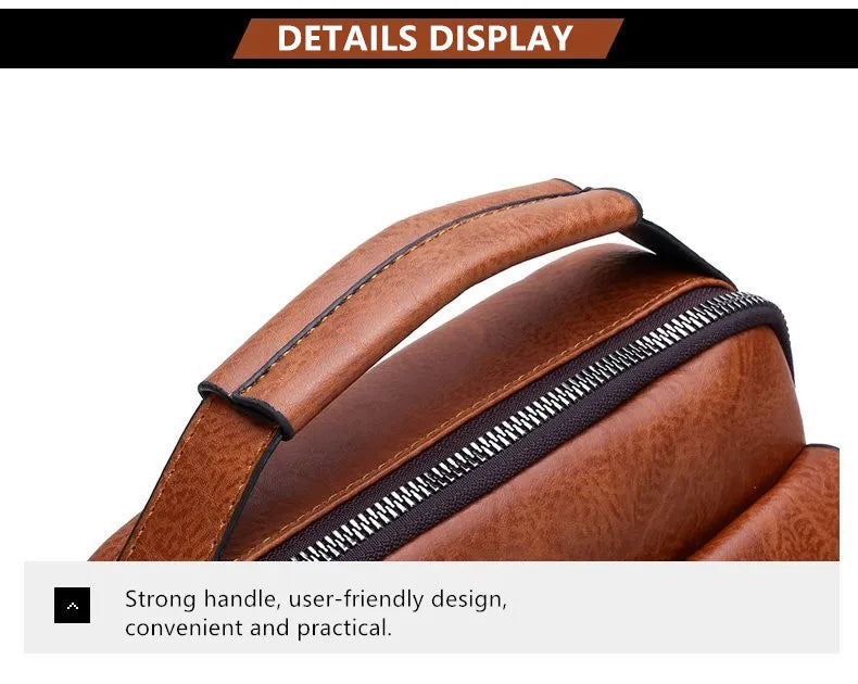 JEEP BULUO - Bolsas de mensageiro crossbody Bolsa de ombro casual de negócios Nova de couro de alta qualidade para homens Moda casual de negócios