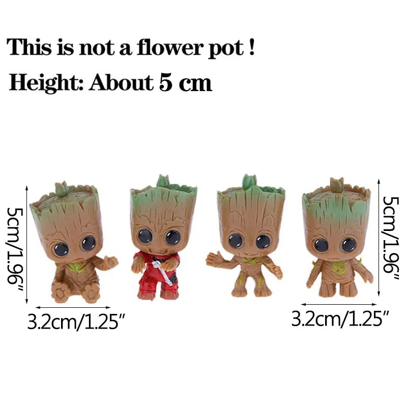 Estatuetas de Groot, artesanato, decoração para casa, escritório,  5 cm