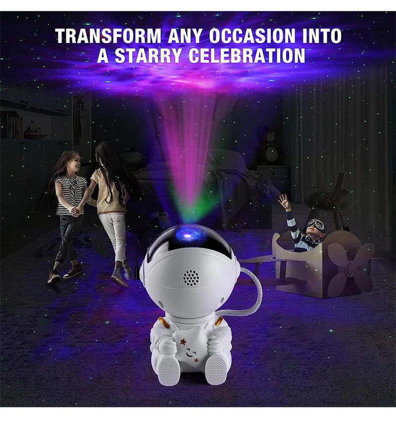 Projetor de luz de astronauta Galaxy Star, projetor de céu estrelado, lâmpada decorativa para quarto, nebulosa, luz noturna LED, presente para crianças e adultos