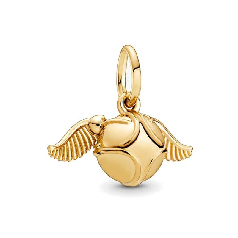Contas de berloques MINISO 925 prata esterlina para pulseiras originais Harry Potter 925 de 3 mm pingente feminino joias faça você mesmo presentes