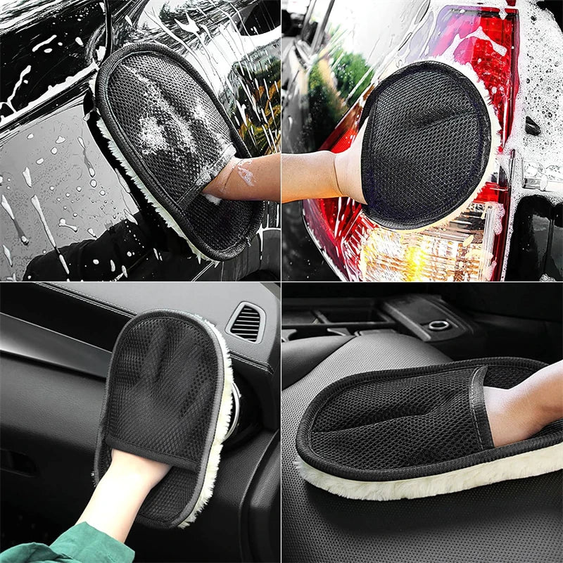 Luva de esponja para limpeza de carro, 1/10 peças