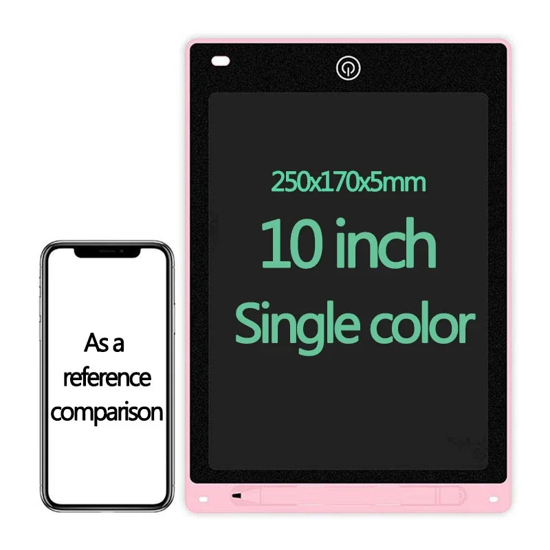 Tablet LCD colorido de 10/12 polegadas para desenho e escrita, prancheta para crianças