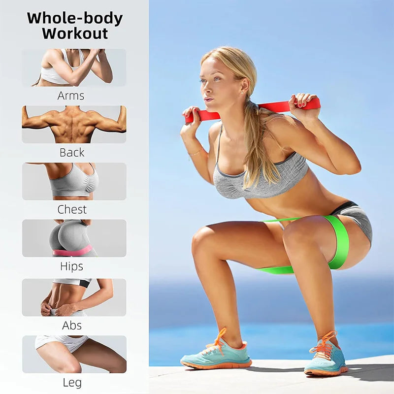 Diferentes faixas de resistência, faixa de ioga, exercícios de fitness, treinamento, faixa de tensão do quadril, agachamento de perna, dança, faixa elástica de estiramento