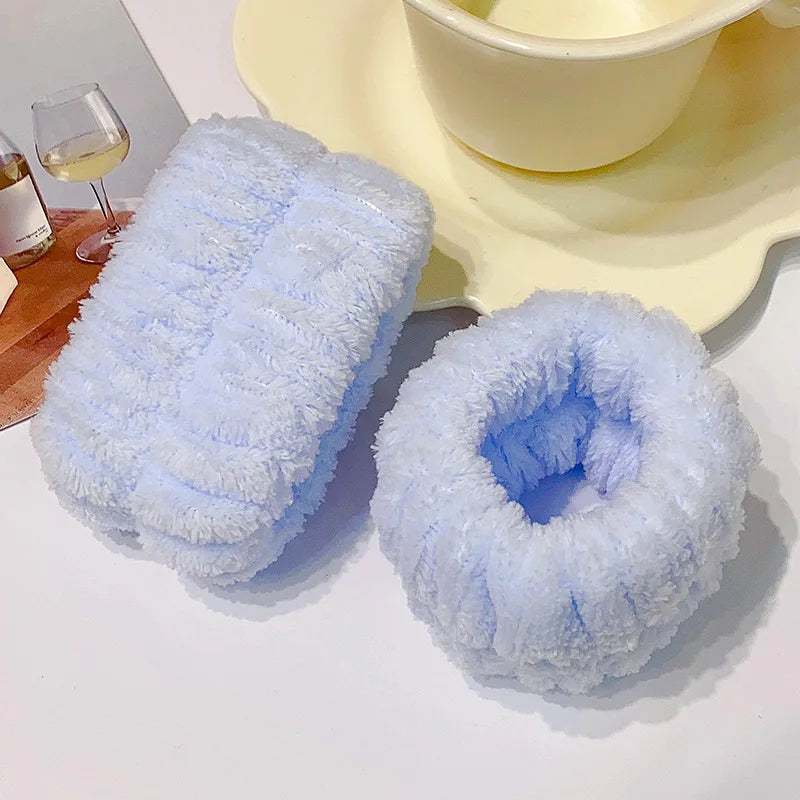 Pulseira de microfibra para lavar o rosto, faixa absorvente para suor e para mulheres, faixa de cabeça