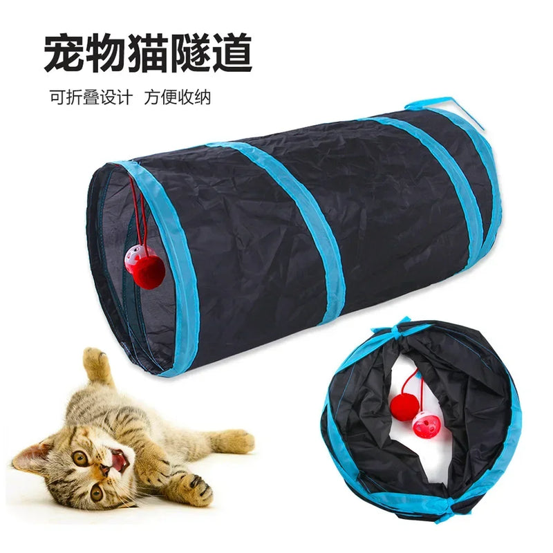 Túnel para gatos dobrável