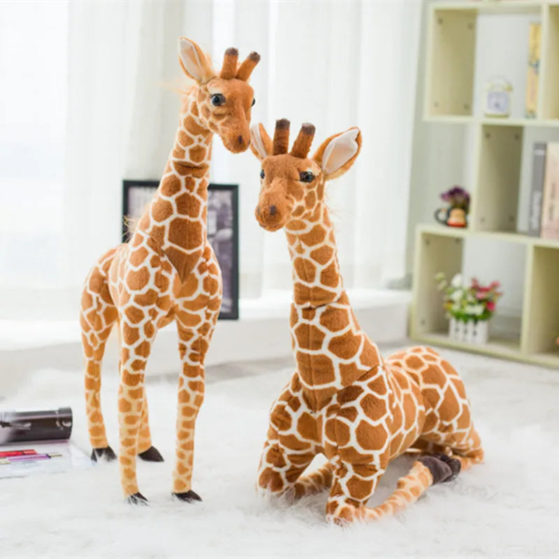 Brinquedos de pelúcia de girafa da vida real