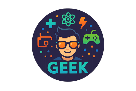 Criar um logo geek estilizado redonto para site de vendas online